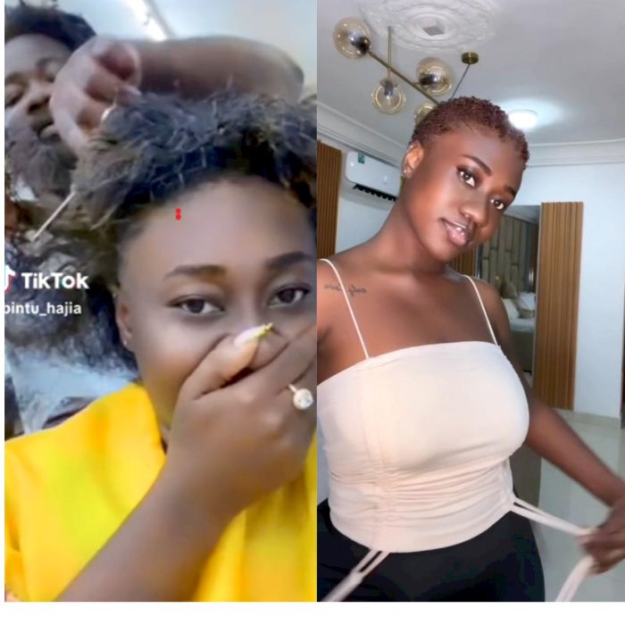 Hajia Bintu Goes For A Haircut - Stuns Social Media With Her Short Hair ...