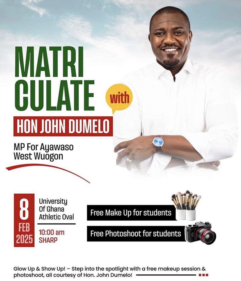 John Dumelo Organizes Free Makeup And Photoshoot For UG Freshers On Matriculation Day