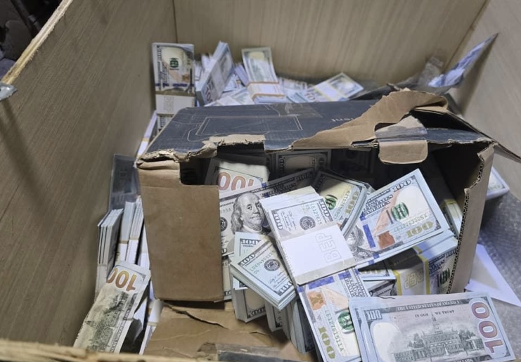 12 Containers of Fake US Dollars and Suspected Gold Bars Seized By National Security In Sapeiman